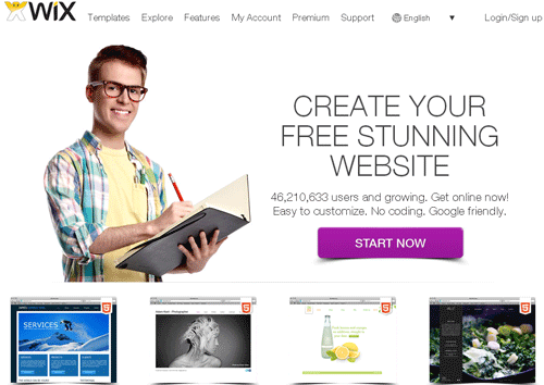 free web hosting, free hosting, wix.com