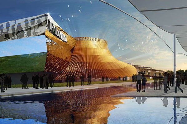 temporary architecture in milan expo, Winning Design of Thai Pavilion for 2015 Milan Expo,milan expo, expo 2015, architecture, winning desing, Office of Bangkok Architects, oba