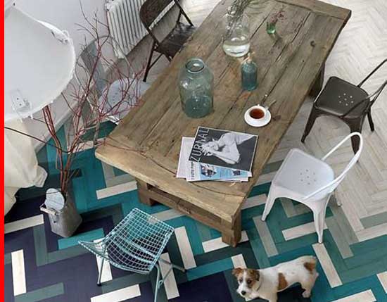 Colourful-vinyle-wooden-pattern-Flooring, inexpensive flooring ideas,