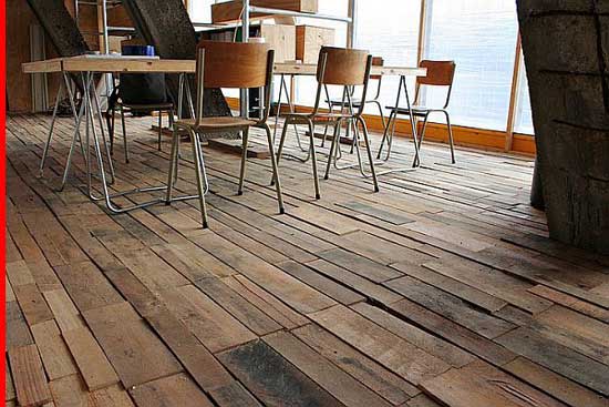 Recycled-Flooring, creative inexpensive flooring ideas,