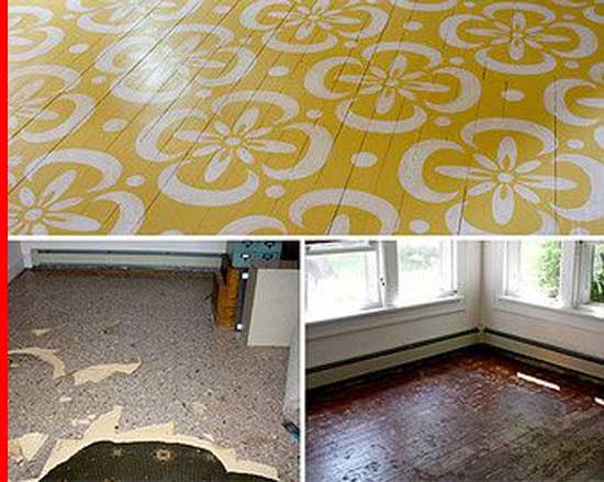 Stenciled-Timber-Flooring, 