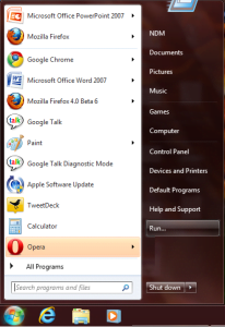 How to add Run Command Prompt in Start menu Windows 7 - Kadva Corp