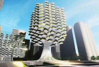 vertical urban skyfarm,