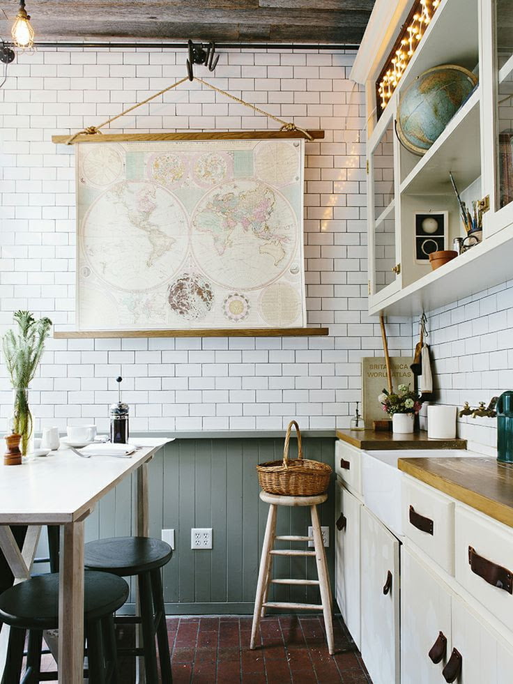 A quirky accessory like this map completely transforms the room