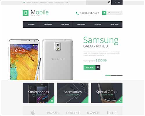 Mobile Store Responsive OpenCart Template