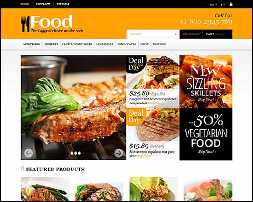 Online Orders of Meals PrestaShop Theme
