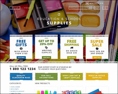 School Supplies Magento Theme