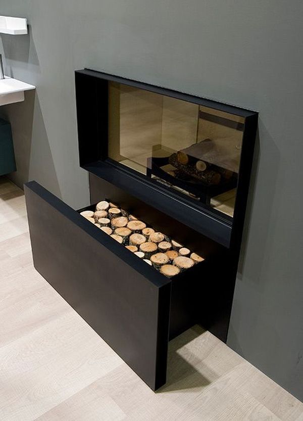 Scratch Of Idea For Indoor Firewood Storage Design In Modern House