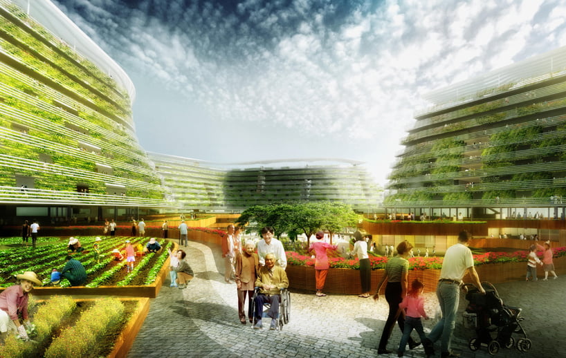 residential living with urban farming,