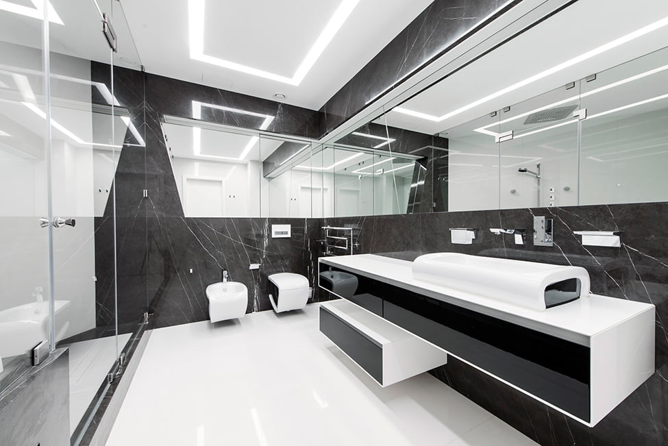 Modern Interior Design in Black and White, Geometrix Design, Moscow, Contemporary Interior, Interior Design Ideas, Futuristic Interior Design,