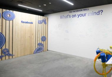 facebook office wall in mumbai office,