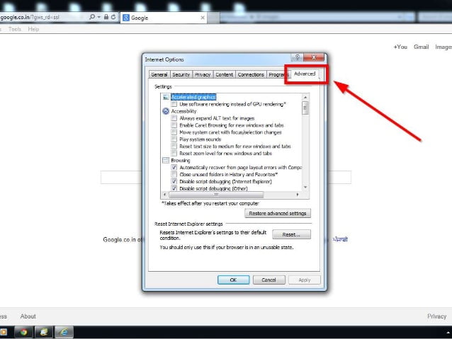 How to reset Internet Explorer3