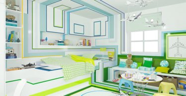 geometric patterns in interior design, child bedroom interior design,