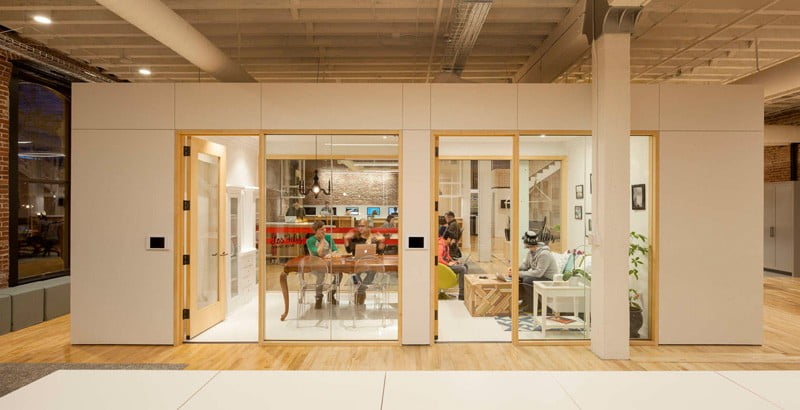 Airbnb, airbnb office interior, Portland, Office Interior, office space Design, open space office, Freedom to Employees,