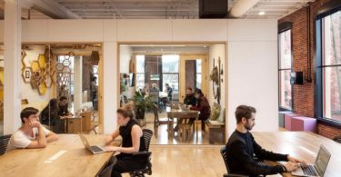 distributed work, Airbnb, airbnb office interior, Portland, Office Interior, office space Design, open space office, Freedom to Employees,