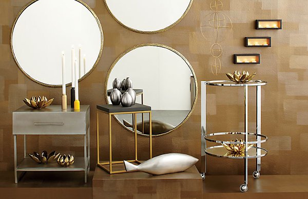 metallic home accessories, 