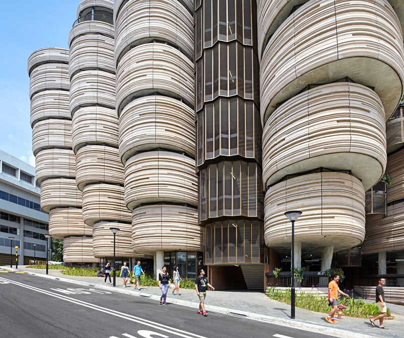 hub, ntu, singapore, architecture of hub building, hub building design,