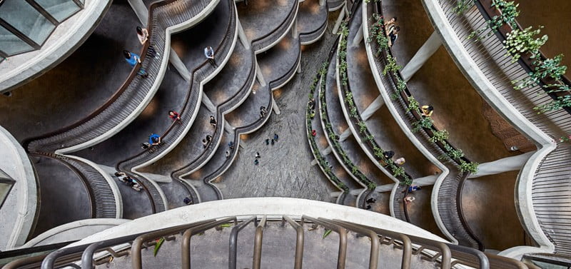 hub, ntu, singapore, architecture of hub building, hub building design,