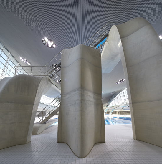 London Aquatics Centre entrance view,