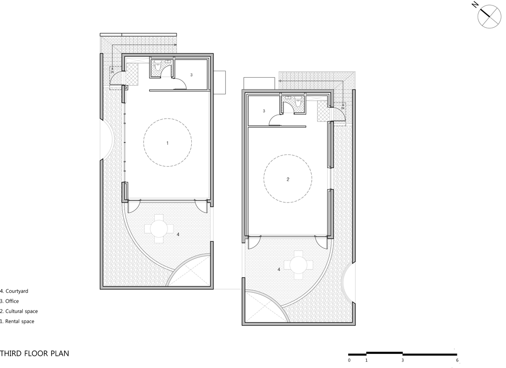 Two Moon Junction, Twin House, Architectural Designs, Concave Exposed Concrete Texture Facades, Ar. Moon Hoon, Seoul, South Korea,