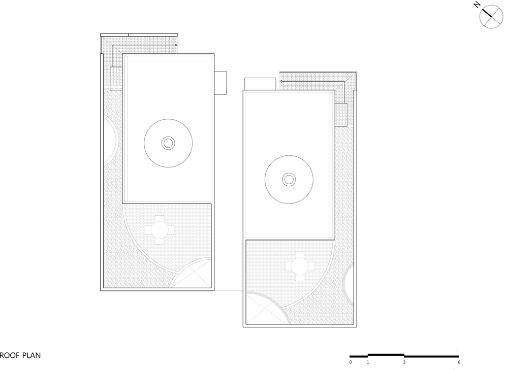 Two Moon Junction, Twin House, Architectural Designs, Concave Exposed Concrete Texture Facades, Ar. Moon Hoon, Seoul, South Korea,