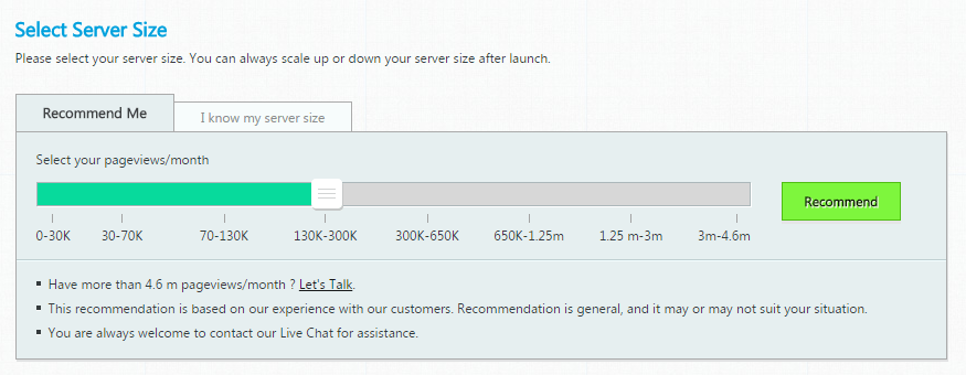 server size