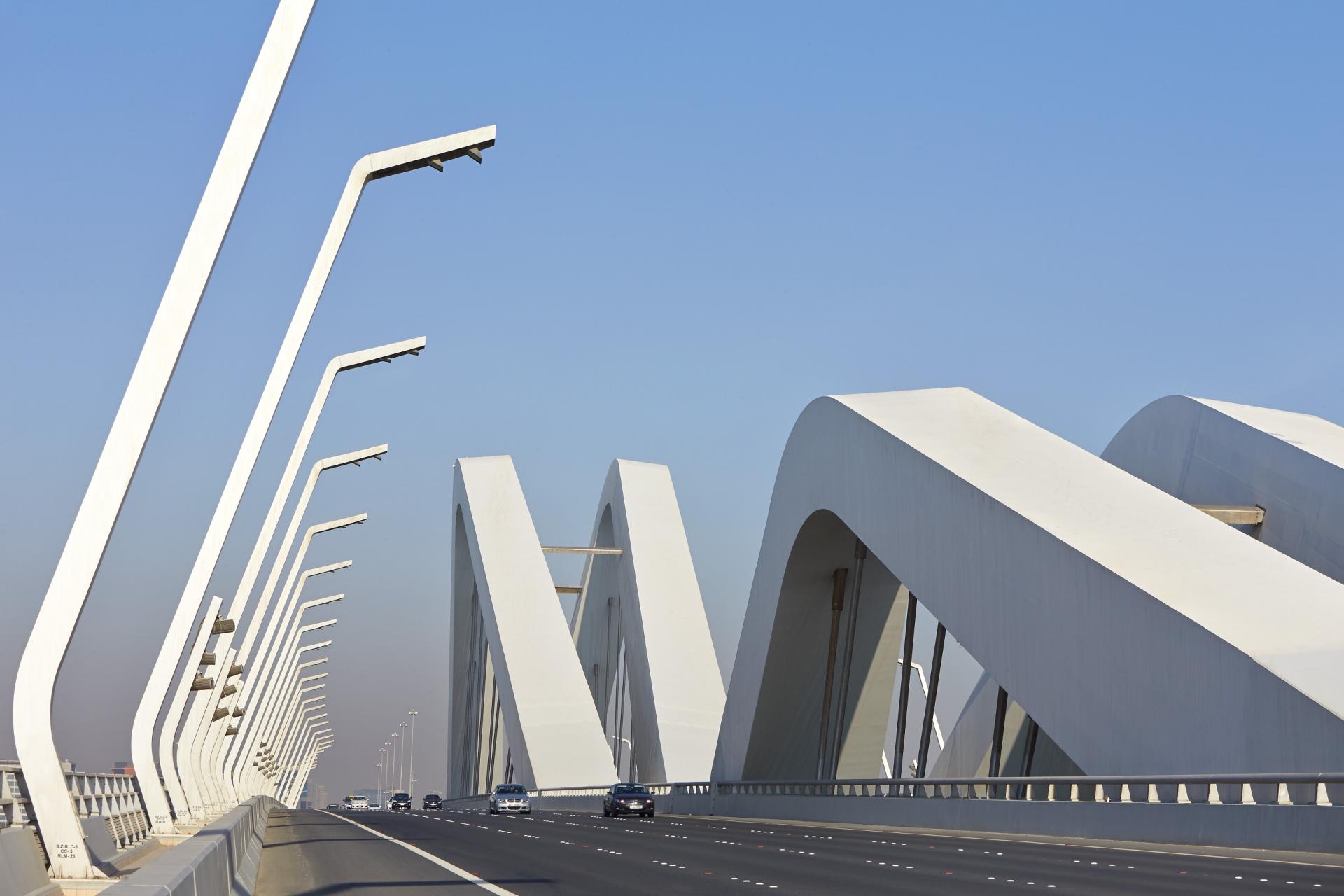 Sheikh Zayed Bridge Construction Architecture by Zaha Hadid