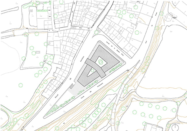 typography plan of elderly home in spain