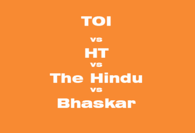 toi vs ht vs the hindu vs bhaskar,