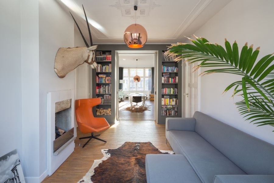 penthouse pic of modern living room interior