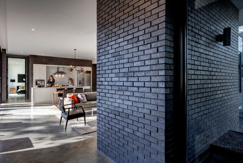 kitchen view with living space