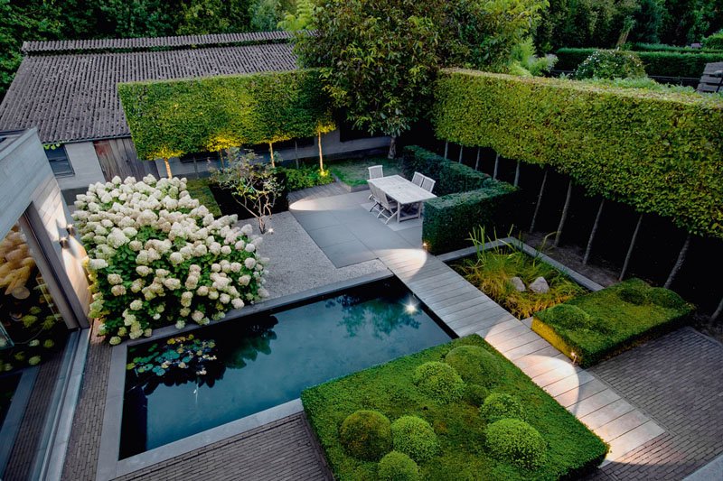 natural pool element in backyard landscaping ideas