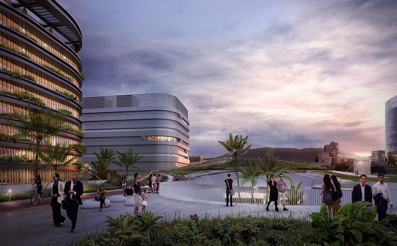 roof top garden with public spaces in station-taiwan