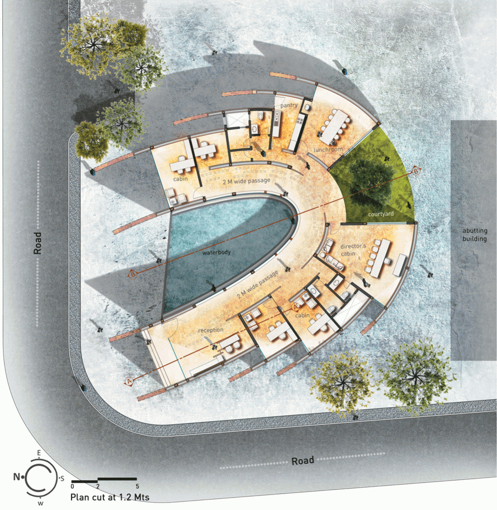 the-crescent-floor plan by sanjay-puri-surat-india-office