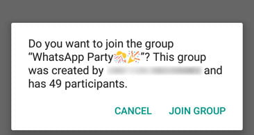Latest WhatsApp Public Group Invite feature,