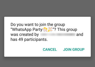 Latest WhatsApp Public Group Invite feature,