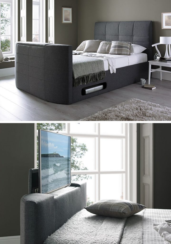 Hide it inside the bed tv unit