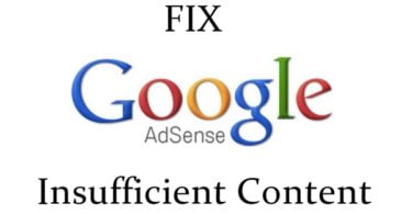 Google AdSense Disapproved Insufficient Content,