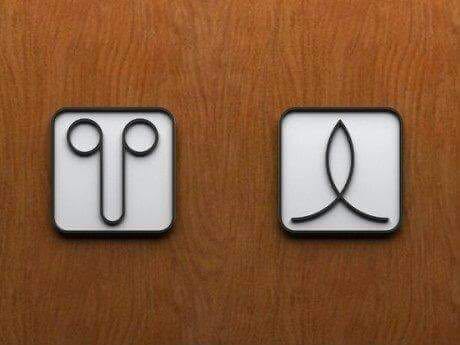 toilet signs,