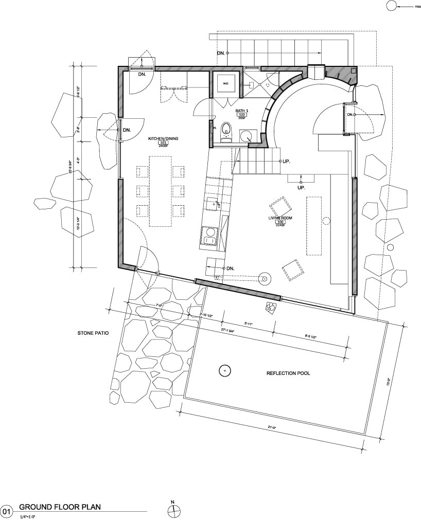 Example of geometric design Plan in architecture.