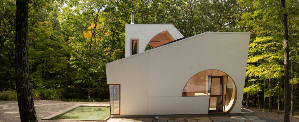 Geometric shapes design example of latest house.