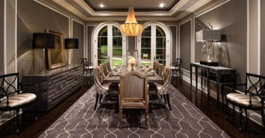 gray dining room,