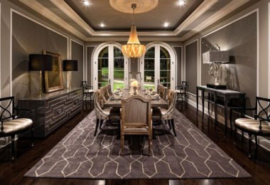 gray dining room,