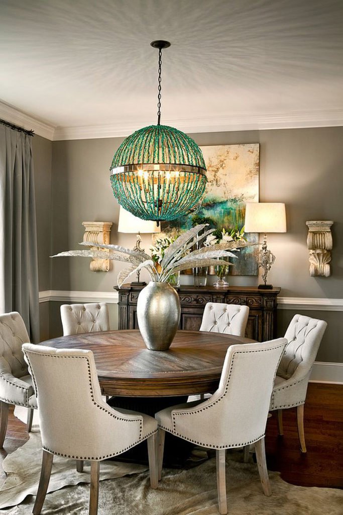 pictures of gray dining rooms,