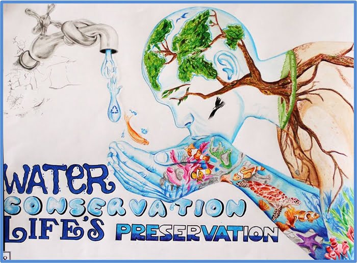 Save Tree Save Water Poster|world water day drawing | #Waterday  #Savetreedrawing,#Environmentday. - YouTube