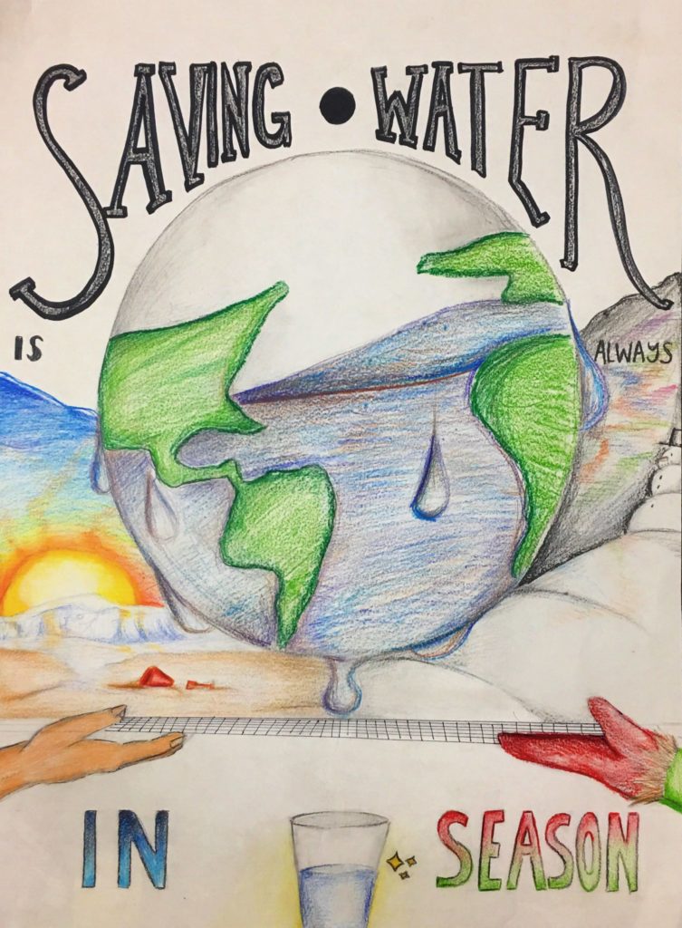 Poster on Save Water by Jitika Dabas