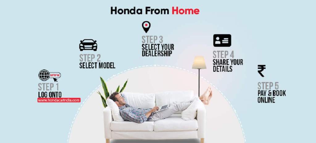 Honda from home, buy online honda cars, online car selling platform,