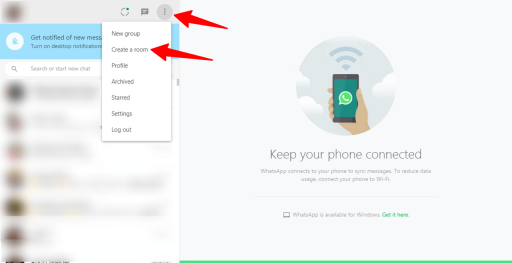 Create Messenger Rooms Using WhatsApp Web, Messenger Rooms, WhatsApp Web,