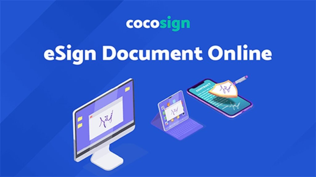 cocosign, sign pdf online, e-sign pdf, online format,