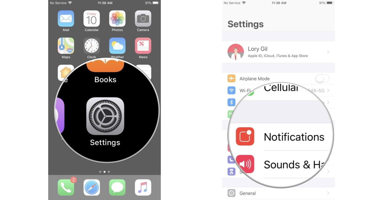 Open Cellular Settings Page from Notification Centre on iPhone - Kadva Corp